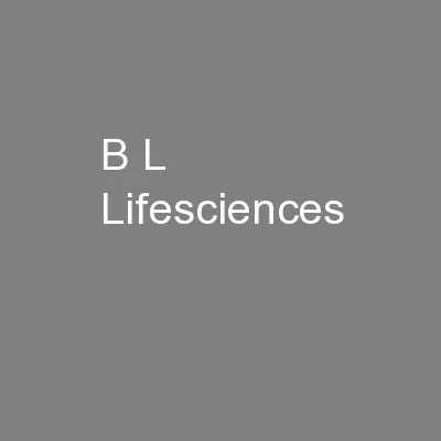 B L Lifesciences