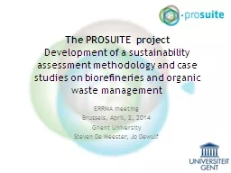 The PROSUITE project
