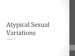 Atypical Sexual Variations