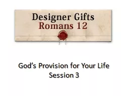 God’s Provision for Your Life
