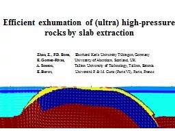 Efficient exhumation of (ultra) high-pressure rocks by slab