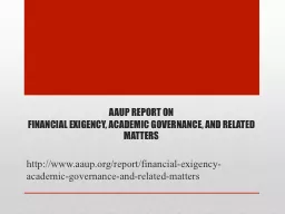 AAUP Report on
