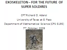 EXOSKELETON – FOR THE FUTURE OF SUPER SOLDIRES