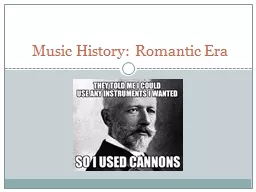 Music History: Romantic Era
