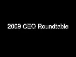 2009 CEO Roundtable