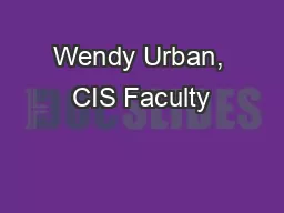 Wendy Urban, CIS Faculty