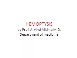 HEMOPTYSIS