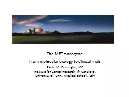 The MET oncogene:
