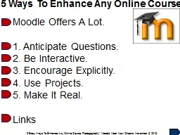“5 Easy Ways To Enhance Any Online Course, Pedagogically