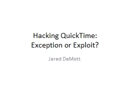 Hacking QuickTime: