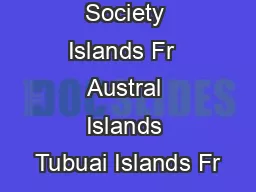Society Islands Fr  Austral Islands Tubuai Islands Fr
