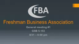 Freshman Business Association