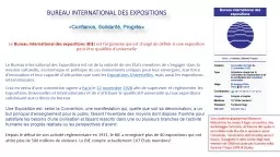 BUREAU INTERNATIONAL DES EXPOSITIONS