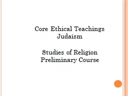 Core Ethical Teachings