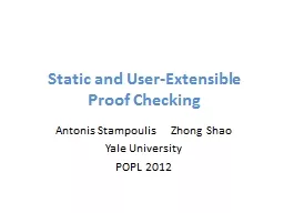 Static and User-Extensible