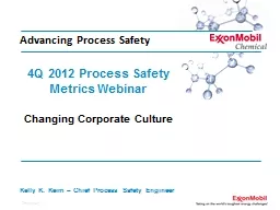 4Q 2012 Process Safety Metrics Webinar