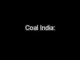 Coal India: