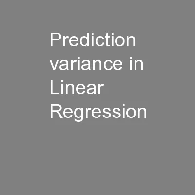 Prediction variance in Linear Regression