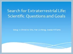 Search for Extraterrestrial Life: