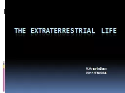 THE Extraterrestrial life