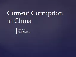 Current Corruption in China
