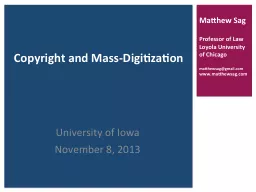 Copyright and Mass-