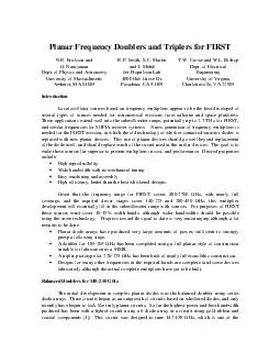 Planar Frequency Doublers and Triplers for FIRST N
