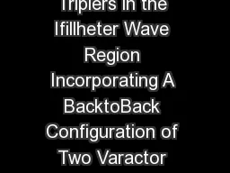 T Highly Efficient Frequency Triplers in the Ifillheter Wave Region Incorporating A BacktoBack
