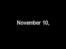 November 10,