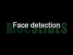 Face detection