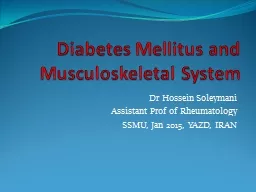 Diabetes Mellitus and Musculoskeletal System