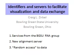 Identifiers and servers to facilitate visualization and dat