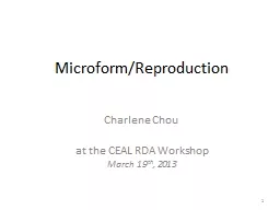 Microform/Reproduction