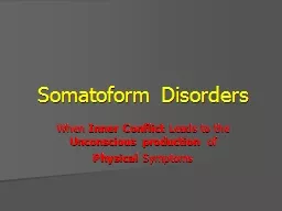 Somatoform Disorders