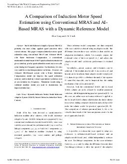A Comparison of Induction Motor Speed Estimation using Convent ional MRAS and AI Based