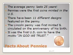 Facts About Pennies