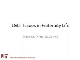 LGBT Issues in Fraternity Life