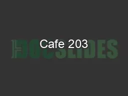 Cafe 203