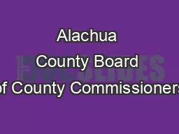 Alachua County Board of County Commissioners