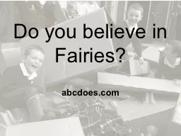 Do you believe in Fairies