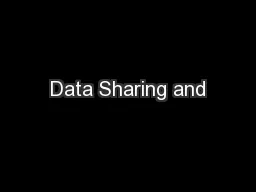 Data Sharing and