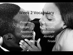 Week 2 Vocabulary