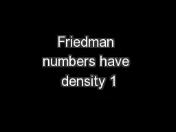 Friedman numbers have density 1