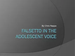 Falsetto in the Adolescent Voice
