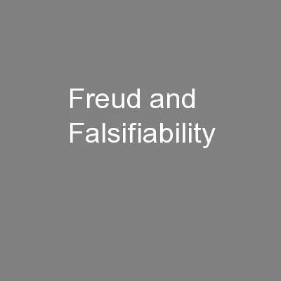 Freud and Falsifiability