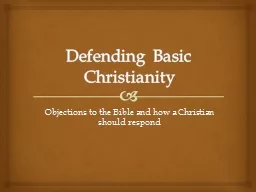 Defending Basic Christianity