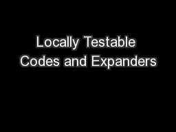 Locally Testable Codes and Expanders