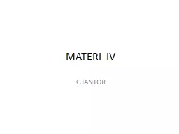 MATERI  IV