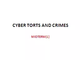 CYBER TORTS AND