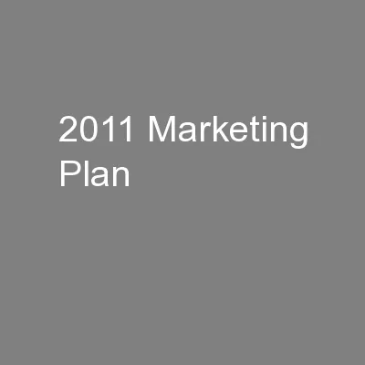 2011 Marketing Plan